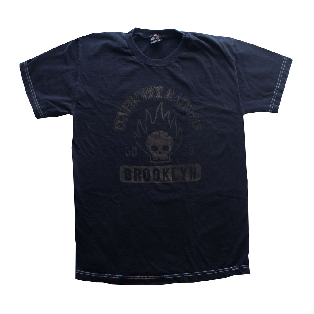 BROOKLYN SKULL T/ BLK w GOLD /M