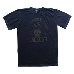 BROOKLYN SKULL T/ BLK w GOLD/ S