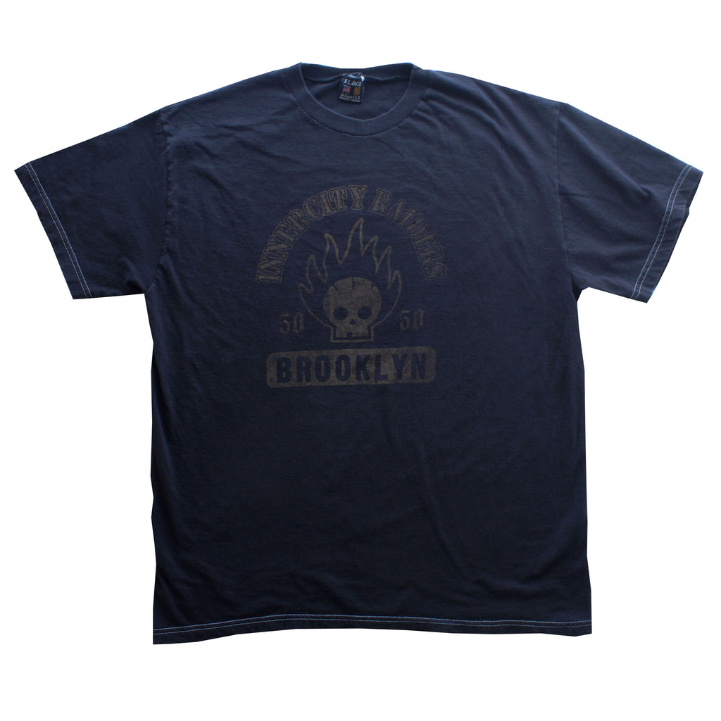 BROOKLYN SKULL T/ BLK w GOLD /XL