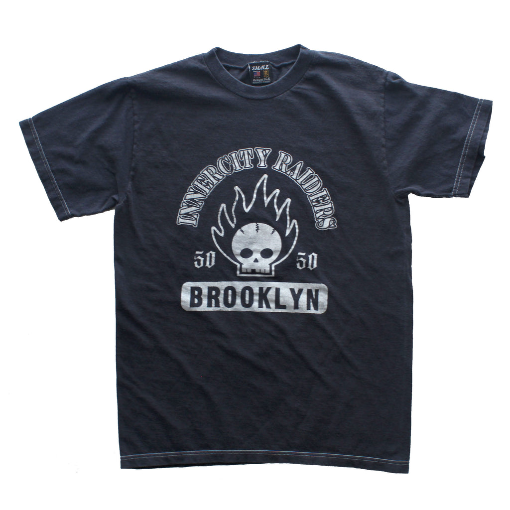 BROOKLYN SKULL T/ BLK w WHT /S