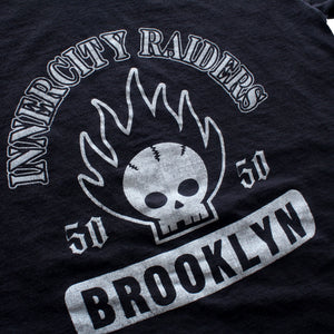 BROOKLYN SKULL T/ BLK w WHT /XS