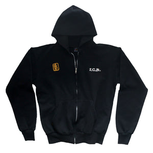 INNERCITY CLUB EMBROIDERED ZIP HOOD/ BLK /L