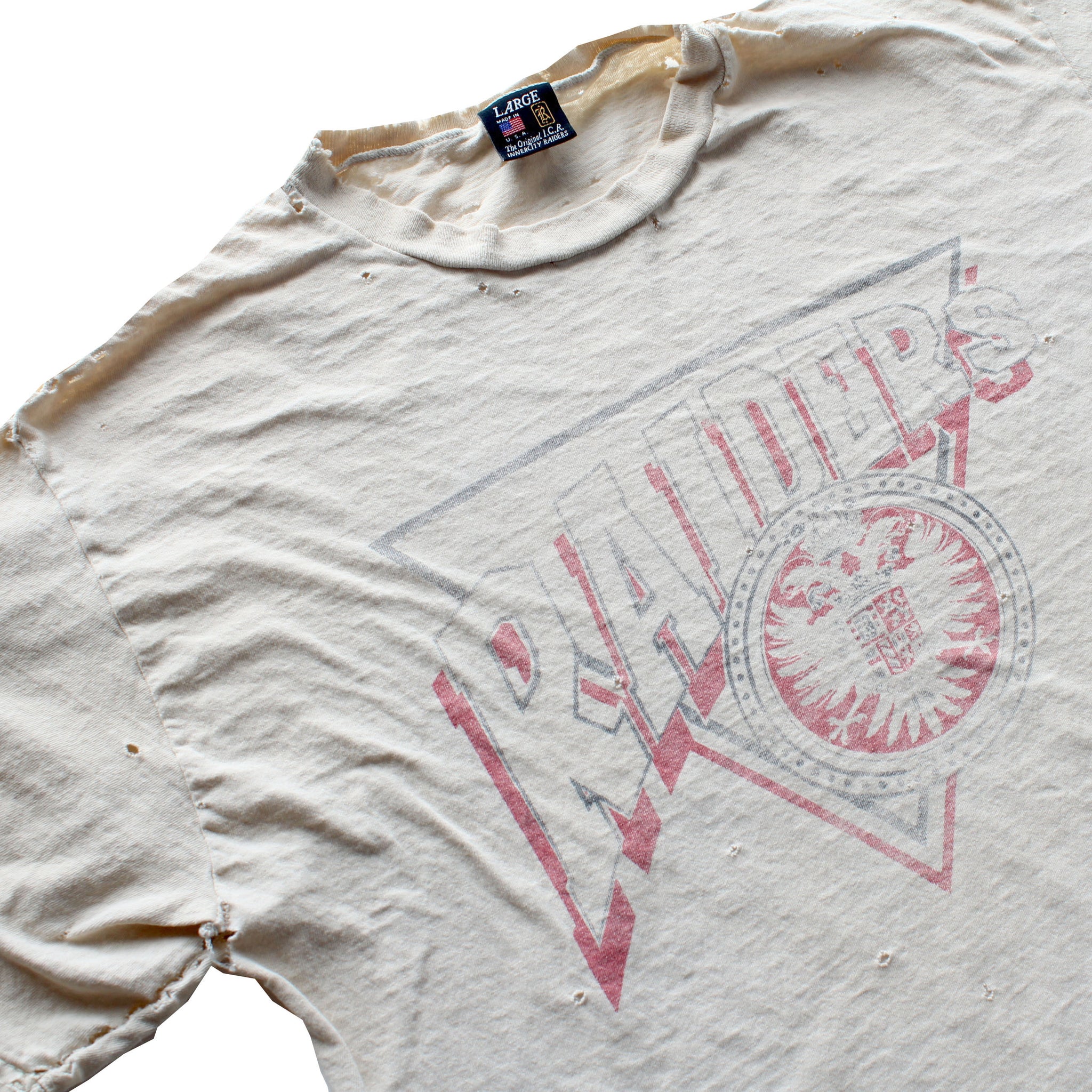 OOAK/ RAIDERS SHIELD T/ XTRA DIRTY TEA DYED /L